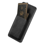 For Honor Magic7 Pro 5G Magnetic Case Leather Back Cover with Detachable Card Holder