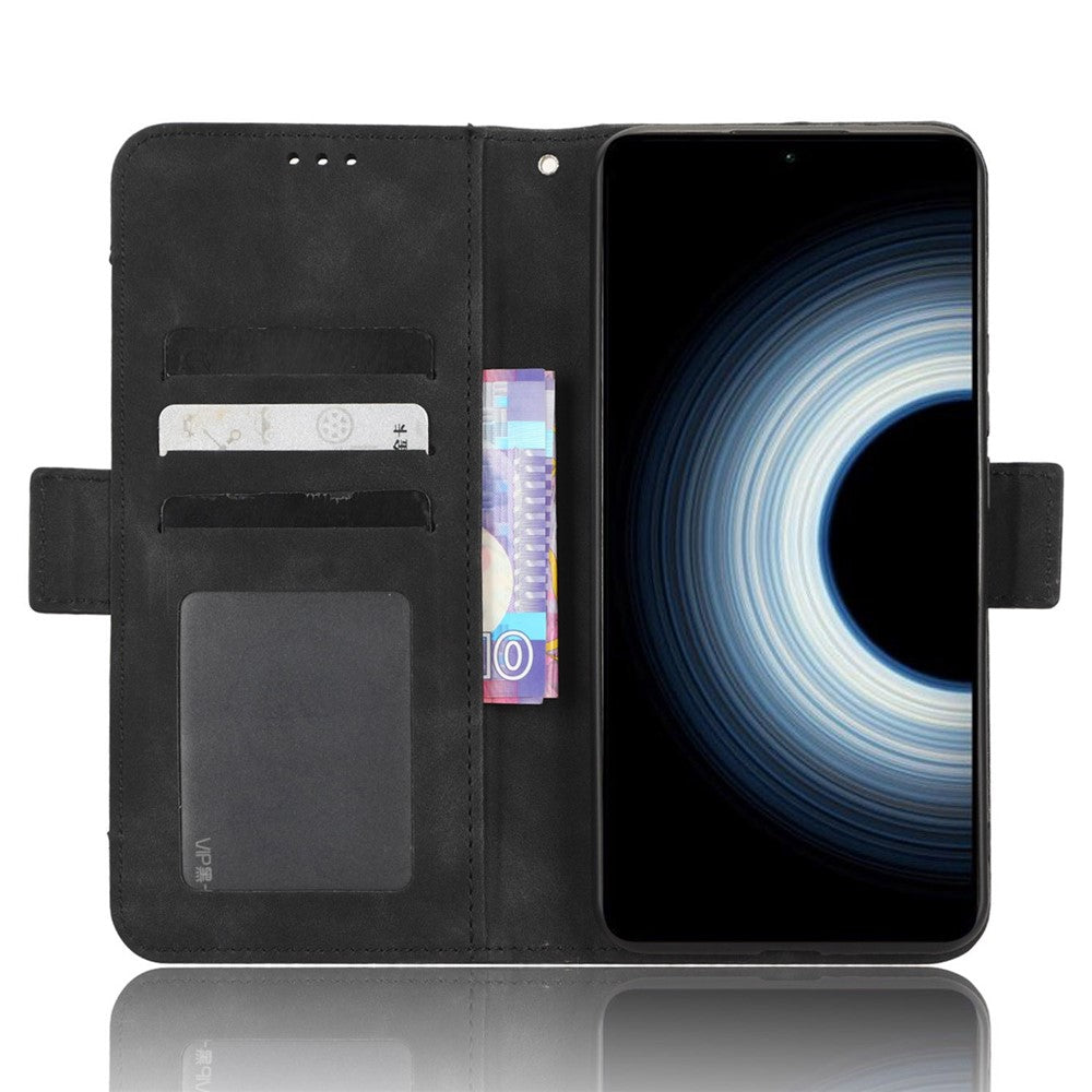 Xiaomi 12T 5G / Redmi K50 Ultra 5G / 12T Pro 5G Flera kortplatser mobilskal Dubbelt magnetiskt spänne PU-läder Plånboksfodral