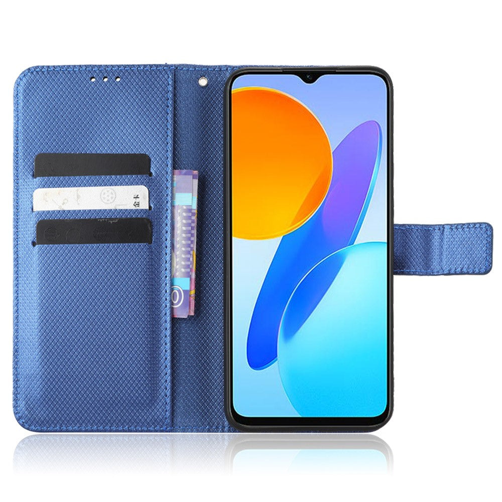 Diamanttekstur Telefoncover til Honor 70 Lite 5G / X6 4G / Honor Play6C / X8 5G Ridsefast Telefonfolio Flip Læder Pung Etui med Stand