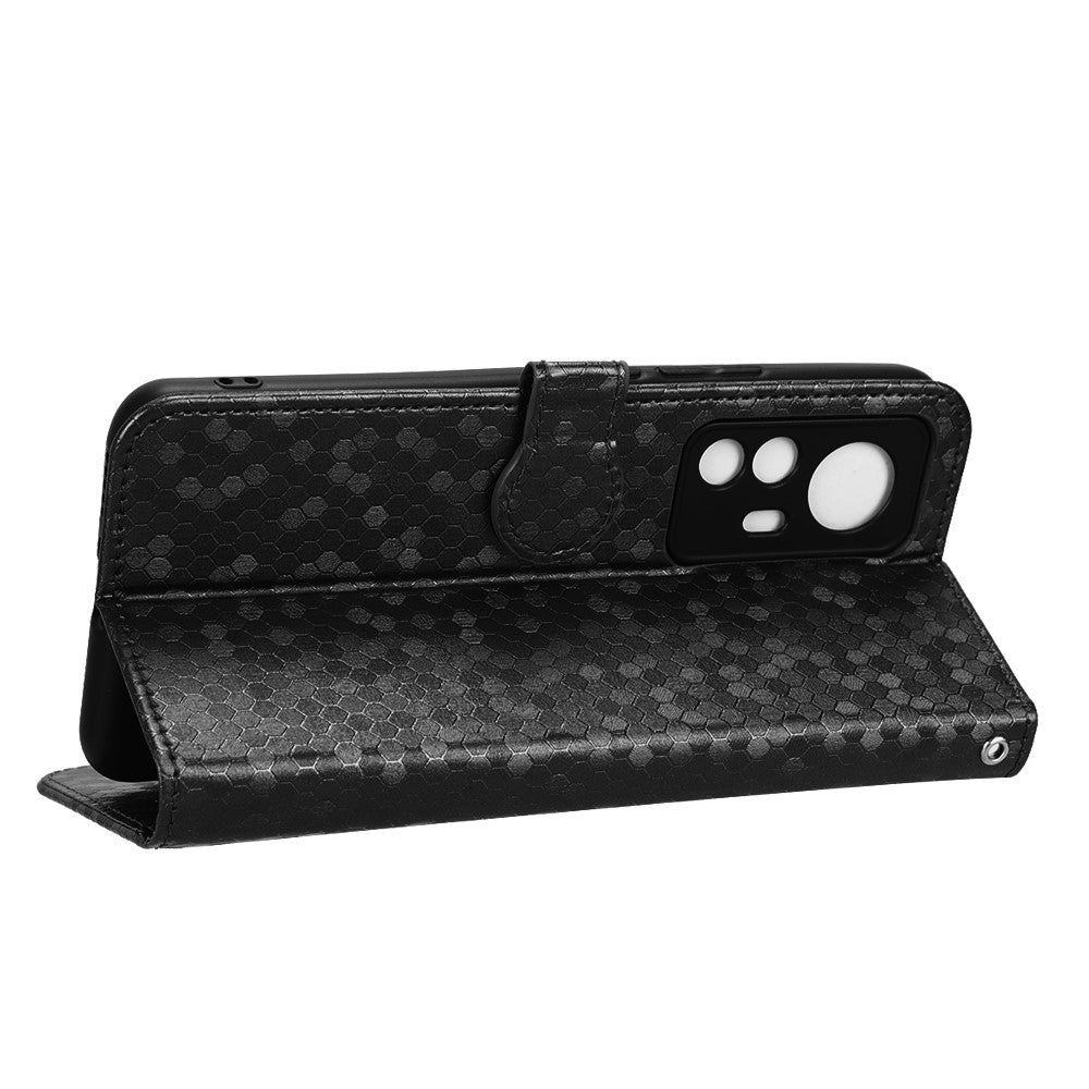 Drop-proof Phone Case For Xiaomi Redmi K50 Ultra 5G / 12T 5G, Dot Pattern Imprinted Stand Cell Phone Flip Leather Wallet Cover with Strap