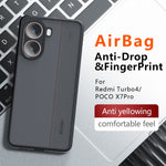 Mattskal till Xiaomi Redmi Turbo 4 5G / Poco X7 Pro 5G Skin-Touch TPU+PC mobilskal, Transparent Svart