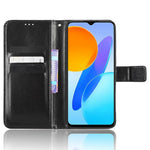 Phone Wallet Case For Honor 70 Lite 5G / X6 4G / Honor Play6C / X8 5G Crazy Horse Texture Magnetic Clasp PU Leather Stand Anti-scratch Cell Phone Cover