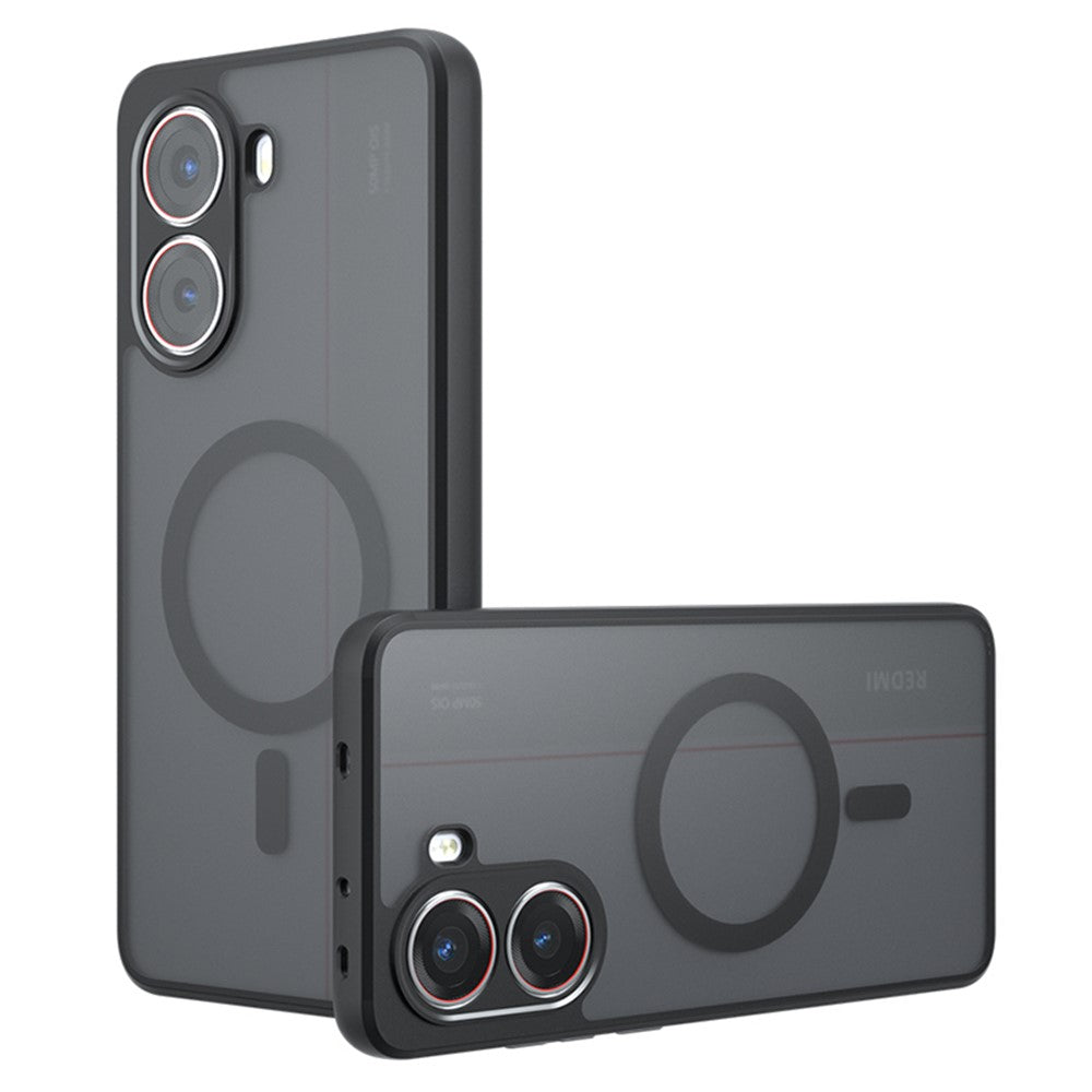 Mattskal för Xiaomi Poco X7 Pro 5G / Redmi Turbo 4 5G Magnetiskt skal TPU+PC mobilskal