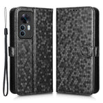 Reptåligt mobilskal för Xiaomi 12T 5G / Redmi K50 Ultra 5G i PU-läder med prickigt mönster, präglat stativ och plånboksfodral med rem