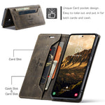 AUTSPACE For Samsung Galaxy S24 Wallet Case  A01 Leather Stand Cover with RFID Blocking Card Holder