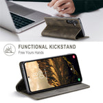 AUTSPACE For Samsung Galaxy S24+ Wallet Case  A01 Leather Stand Cover with RFID Blocking Card Holder