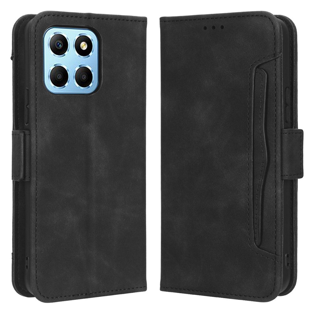 For Honor 70 Lite 5G / X6 4G / Honor Play6C / X8 5G Anti-drop PU Leather Folio Phone Case Stand Multiple Card Slots Magnetic Protective Flip Cell Phone Cover