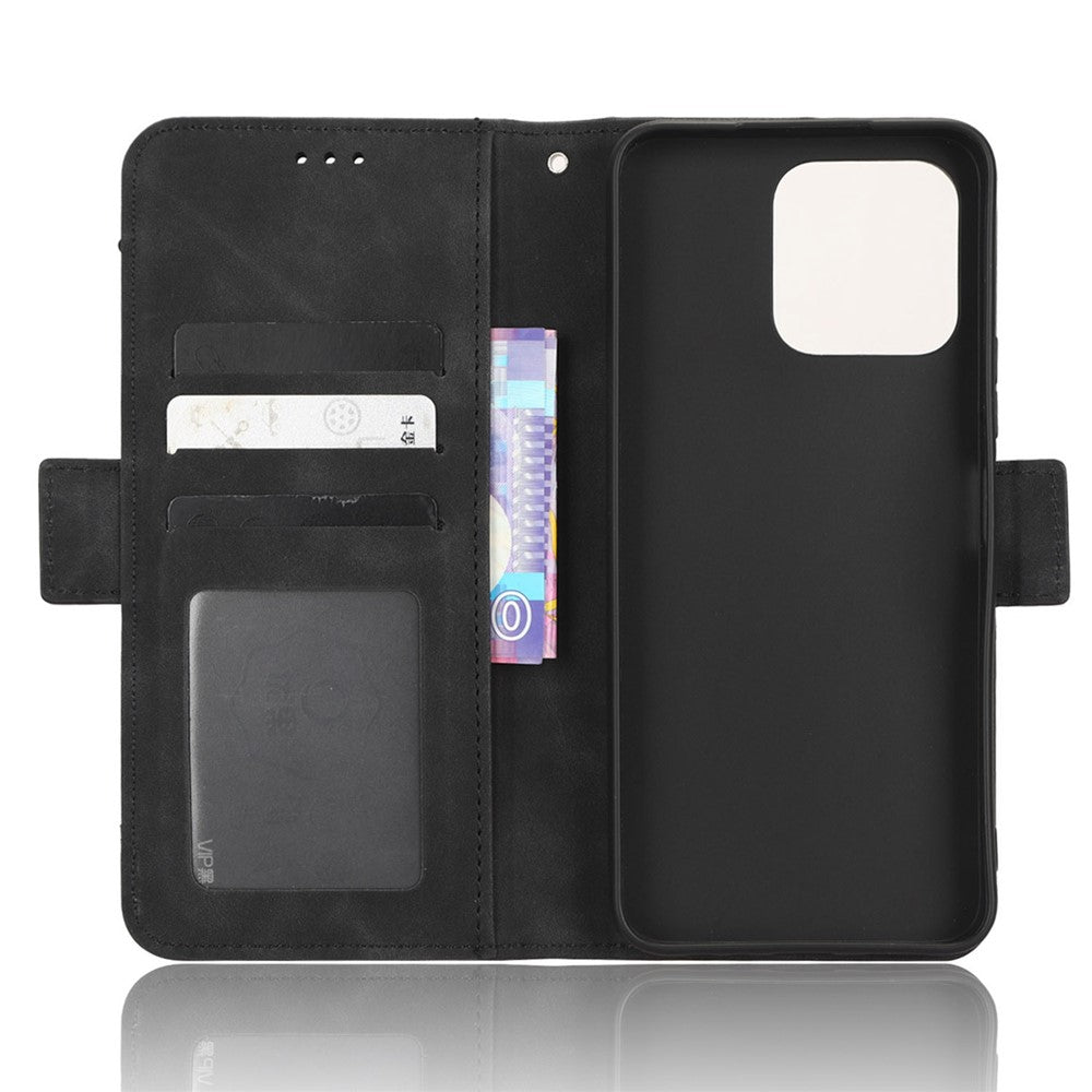 For Honor 70 Lite 5G / X6 4G / Honor Play6C / X8 5G Anti-drop PU Leather Folio Phone Case Stand Multiple Card Slots Magnetic Protective Flip Cell Phone Cover