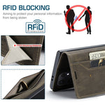AUTSPACE For Samsung Galaxy S24 Ultra Wallet Case  A01 Leather Stand Cover with RFID Blocking Card Holder