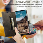 AUTSPACE For Samsung Galaxy S24 Ultra Wallet Case  A01 Leather Stand Cover with RFID Blocking Card Holder