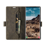 AUTSPACE For Samsung Galaxy S24 Ultra Wallet Case  A01 Leather Stand Cover with RFID Blocking Card Holder