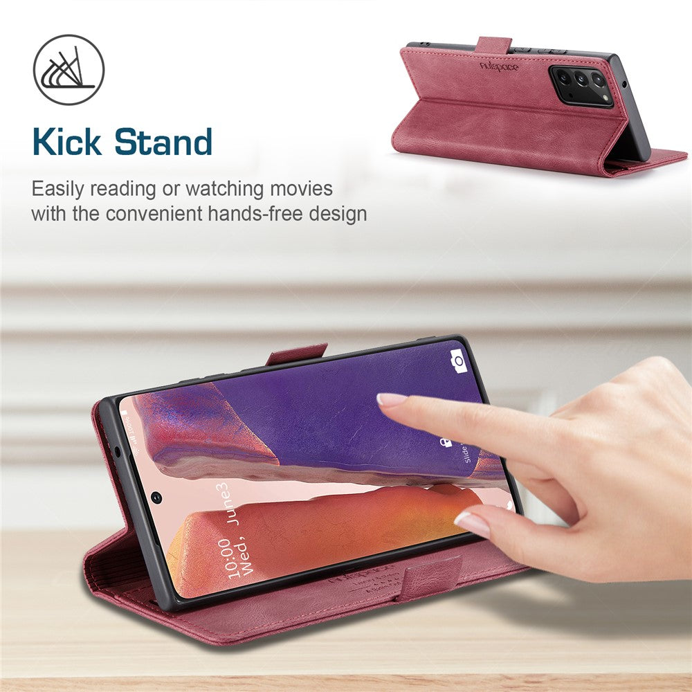 AUTSPACE Til Samsung Galaxy Note20 Wallet Case A01 Læder Stand Cover med RFID-blokerende kortholder