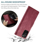 AUTSPACE For Samsung Galaxy Note20 Wallet Case  A01 Leather Stand Cover with RFID Blocking Card Holder