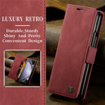 AUTSPACE For Samsung Galaxy Z Fold5 5G Wallet Case  A01 Leather Stand Cover with RFID Blocking Card Holder