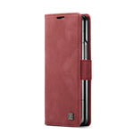 AUTSPACE For Samsung Galaxy Z Fold5 5G Wallet Case  A01 Leather Stand Cover with RFID Blocking Card Holder