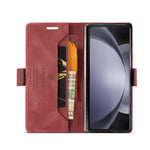 AUTSPACE For Samsung Galaxy Z Fold5 5G Wallet Case  A01 Leather Stand Cover with RFID Blocking Card Holder