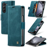 AUTSPACE For Samsung Galaxy Z Fold5 5G Wallet Case  A01 Leather Stand Cover with RFID Blocking Card Holder