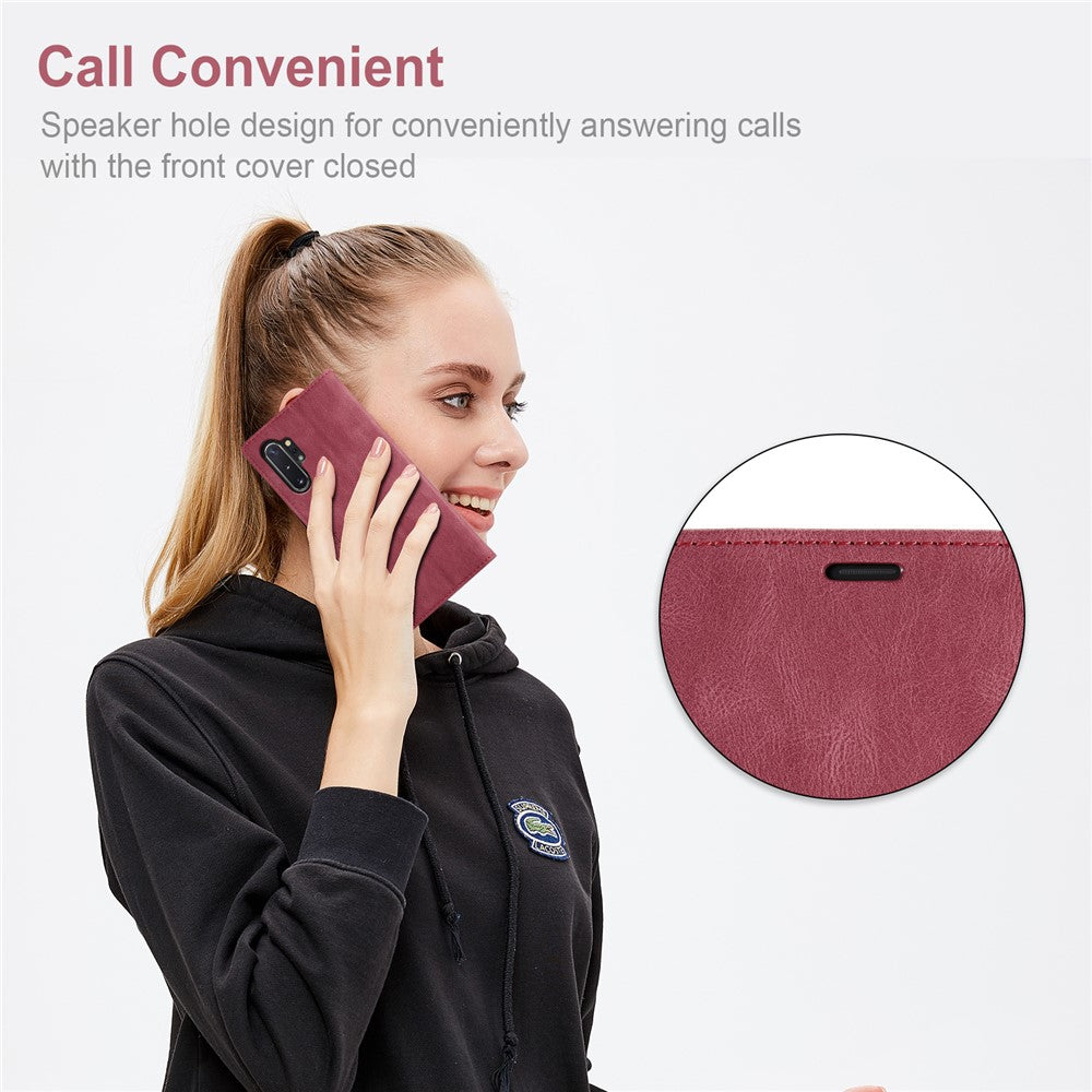 AUTSPACE For Samsung Galaxy Note 10 Plus 4G Wallet Case  A01 Leather Stand Cover with RFID Blocking Card Holder
