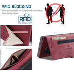 AUTSPACE Til Samsung Galaxy Note 10 Plus 4G pung-etui A01 Læderstativcover med RFID-blokerende kortholder