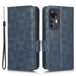 Anti-drop Cell Phone Case For Xiaomi Redmi K50 Ultra 5G / 12T 5G Imprinted Triangle Pattern PU Leather Wallet Stand Protective Cover