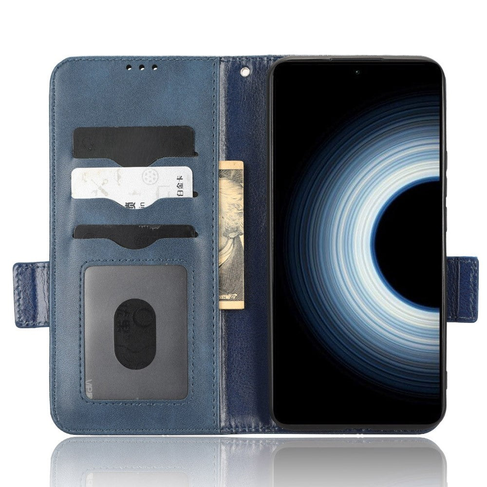 Anti-drop Cell Phone Case For Xiaomi Redmi K50 Ultra 5G / 12T 5G Imprinted Triangle Pattern PU Leather Wallet Stand Protective Cover