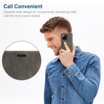 AUTSPACE For Xiaomi Mi 11 Wallet Case  A01 Leather Stand Cover with RFID Blocking Card Holder