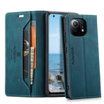 AUTSPACE For Xiaomi Mi 11 Wallet Case  A01 Leather Stand Cover with RFID Blocking Card Holder
