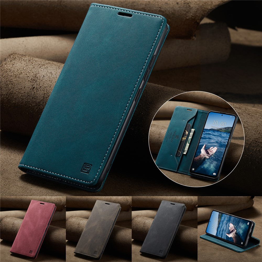AUTSPACE For Xiaomi 14 Pro Wallet Case  A01 Leather Stand Cover with RFID Blocking Card Holder