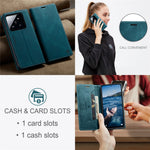 AUTSPACE For Xiaomi 14 Pro Wallet Case  A01 Leather Stand Cover with RFID Blocking Card Holder