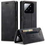 AUTSPACE For Xiaomi 14 Pro Wallet Case  A01 Leather Stand Cover with RFID Blocking Card Holder