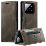 AUTSPACE For Xiaomi 14 Pro Wallet Case  A01 Leather Stand Cover with RFID Blocking Card Holder