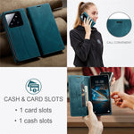 AUTSPACE For Xiaomi 14 Wallet Case  A01 Leather Stand Cover with RFID Blocking Card Holder