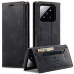 AUTSPACE For Xiaomi 14 Wallet Case  A01 Leather Stand Cover with RFID Blocking Card Holder