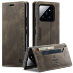 AUTSPACE For Xiaomi 14 Wallet Case  A01 Leather Stand Cover with RFID Blocking Card Holder