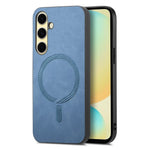 Til Samsung Galaxy A56 5G læderbagside magnetisk etui hudvenlig telefoncover