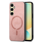 Til Samsung Galaxy A56 5G læderbagside magnetisk etui hudvenlig telefoncover