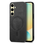 Til Samsung Galaxy A56 5G læderbagside magnetisk etui hudvenlig telefoncover