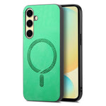 Til Samsung Galaxy A56 5G læderbagside magnetisk etui hudvenlig telefoncover