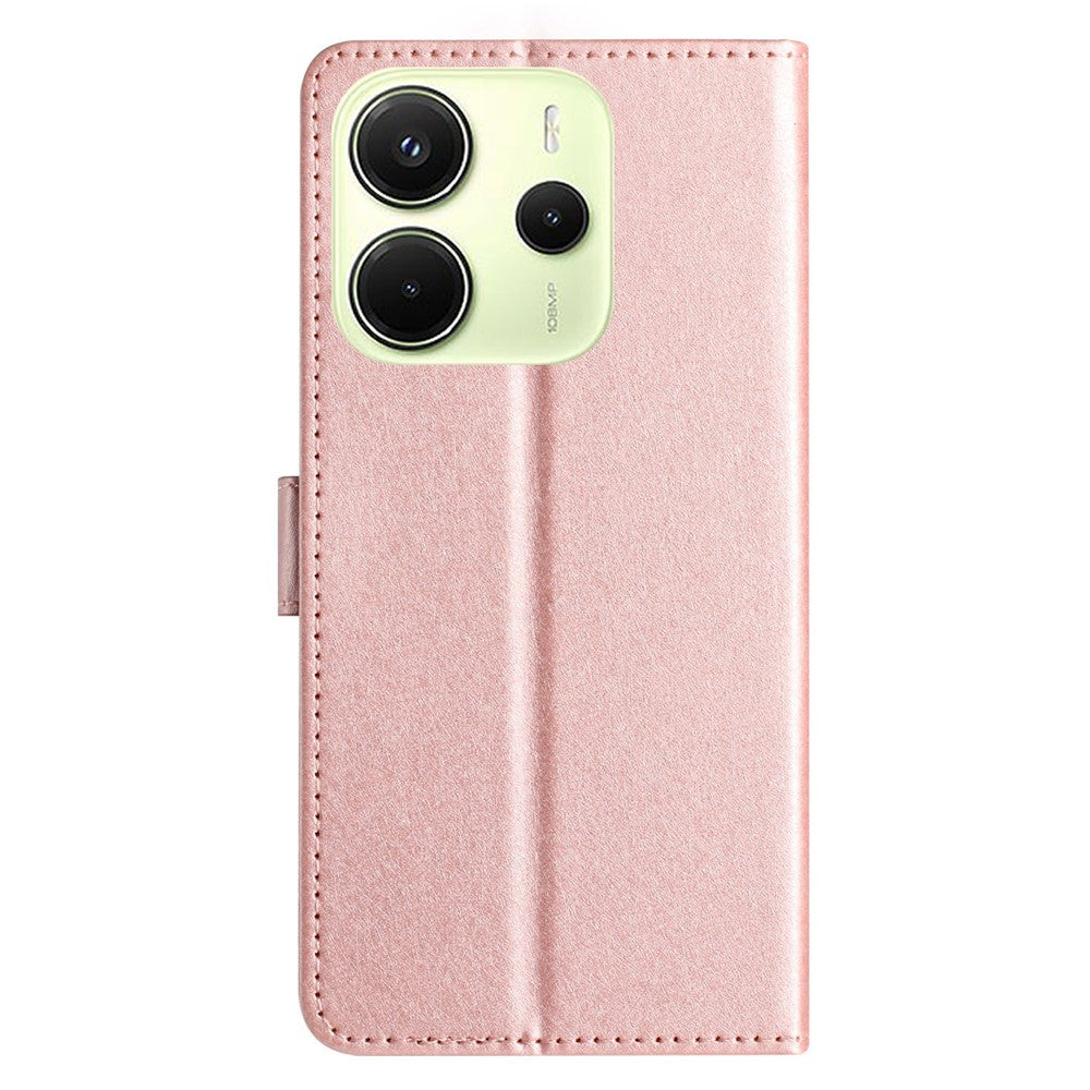 For Xiaomi Redmi Note 14 4G (163.25mm) Wallet Case Leather Folio Phone Cover Magnetic Clasp