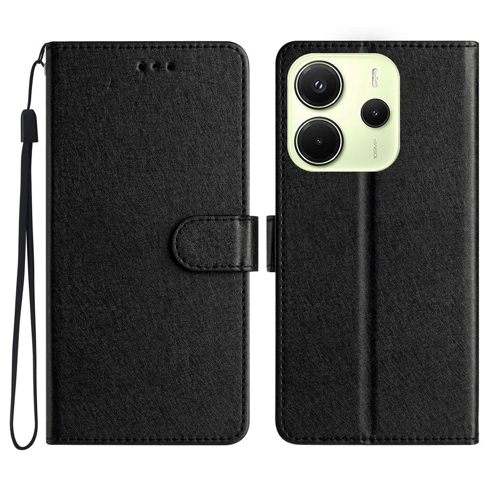 For Xiaomi Redmi Note 14 4G (163.25mm) Wallet Case Leather Folio Phone Cover Magnetic Clasp