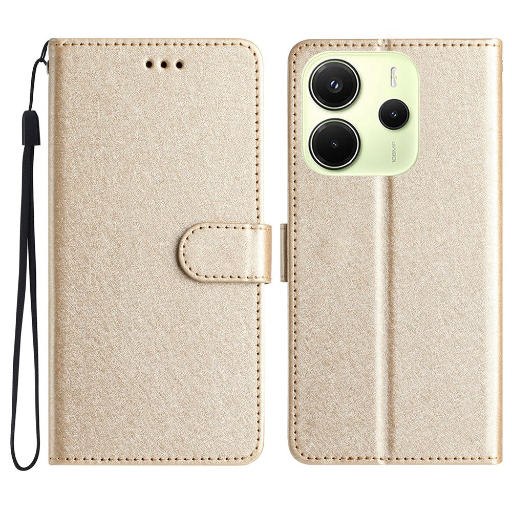 For Xiaomi Redmi Note 14 4G (163.25mm) Wallet Case Leather Folio Phone Cover Magnetic Clasp