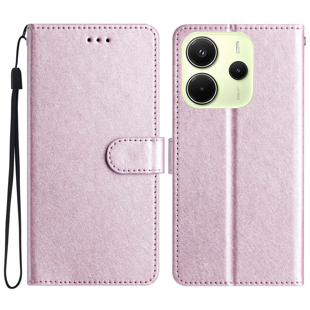 For Xiaomi Redmi Note 14 4G (163.25mm) Wallet Case Leather Folio Phone Cover Magnetic Clasp