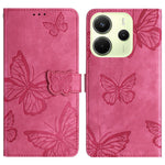 For Xiaomi Redmi Note 14 4G (163.25mm) Case Butterfly Design Flip Wallet Leather Phone Cover Skin-Touch