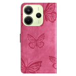 For Xiaomi Redmi Note 14 4G (163.25mm) Case Butterfly Design Flip Wallet Leather Phone Cover Skin-Touch