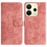For Xiaomi Redmi Note 14 4G (163.25mm) Case Butterfly Design Flip Wallet Leather Phone Cover Skin-Touch