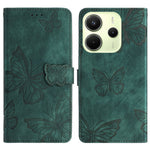For Xiaomi Redmi Note 14 4G (163.25mm) Case Butterfly Design Flip Wallet Leather Phone Cover Skin-Touch