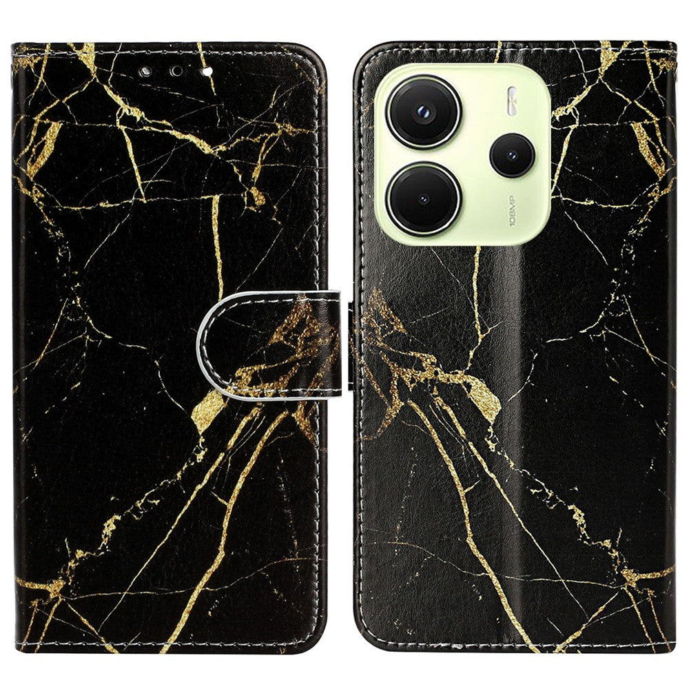 For Xiaomi Redmi Note 14 Pro 4G Case Pattern PU Leather Flip Phone Cover