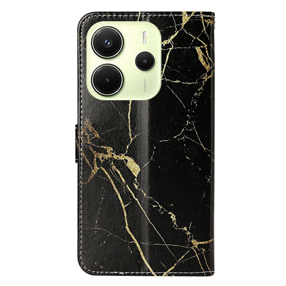 For Xiaomi Redmi Note 14 Pro 4G Case Pattern PU Leather Flip Phone Cover
