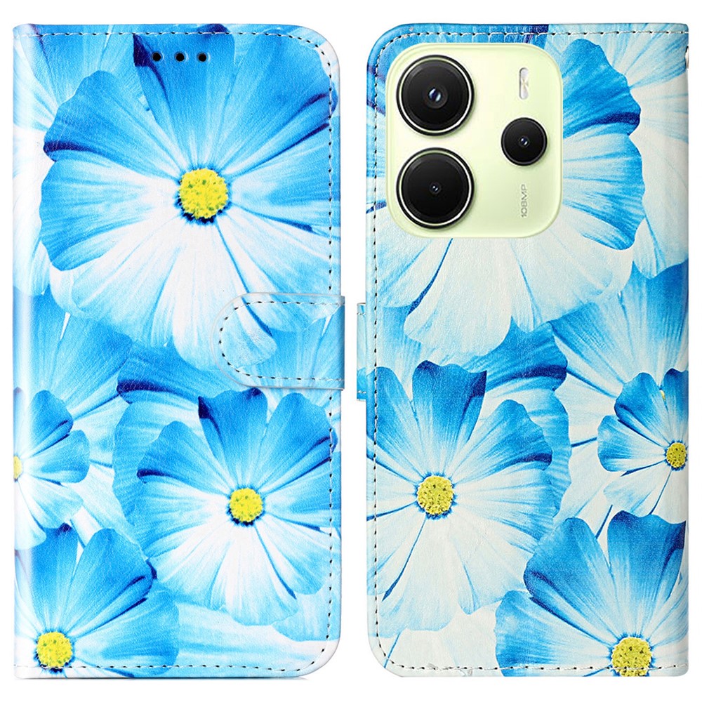 For Xiaomi Redmi Note 14 Pro 4G Case Pattern PU Leather Flip Phone Cover