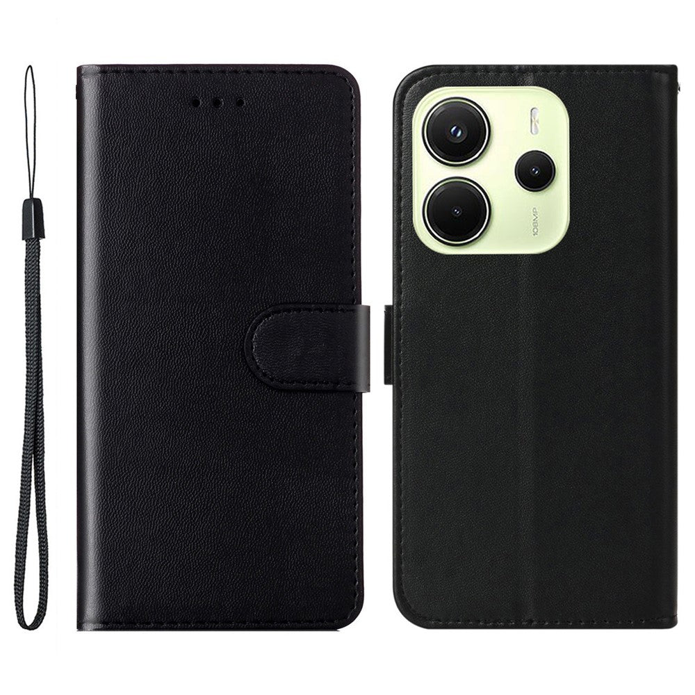For Xiaomi Redmi Note 14 4G (163.25mm) Case with Card Holder PU Leather Flip Wallet Phone Cover